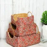 Cane Handle Storage Trays - Set of 3