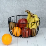 Metal Wire Black Fruit Basket/Bowl
