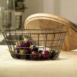 Charcoal Brown Twine Wire Basket (taper)