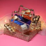 Metal Meshwire Multipurpose Hamper Fancy Basket/Tray/Platter Combo With Handles