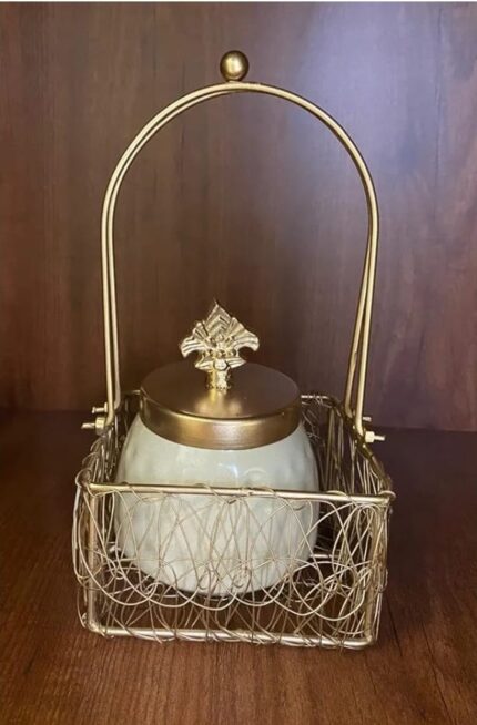 Metal Wire Basket Golden