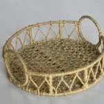 Brown Round Jute Basket